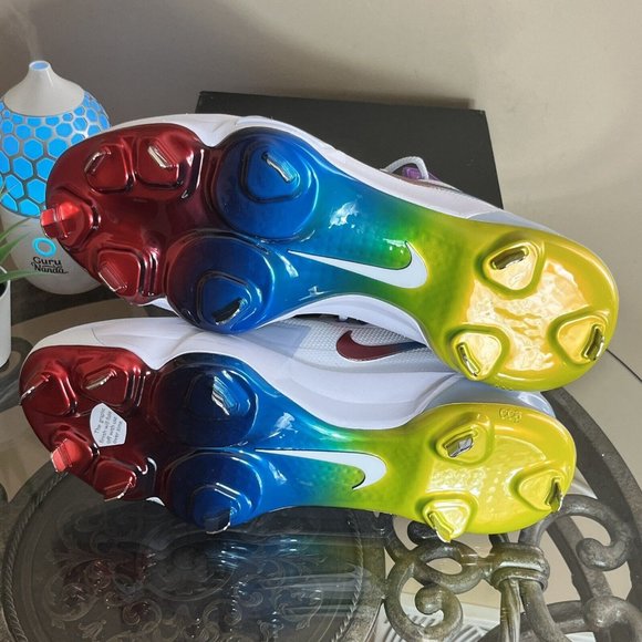 Nike Force Zoom Trout 9 Elite Mens Size 7 Baseball Cleats FV4575-106 White Multi